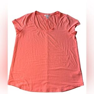 NWOT Athleta Womens Stratus II Tee Medium Orange Sunset Glow
